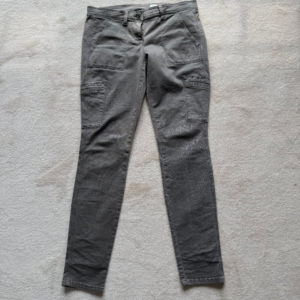 J Crew Citi Fit Size 4 Green Cargo Pants with Side Pockets